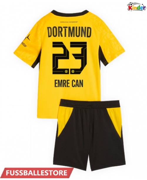 Günstige Borussia Dortmund Emre Can #23 Heimtrikotsatz Kinder 2026-27 Kurzarm (+ Kurze Hosen)
